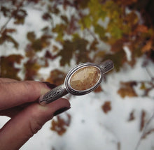 Load image into Gallery viewer, Quartz + Wheat cuff size Small-Medium