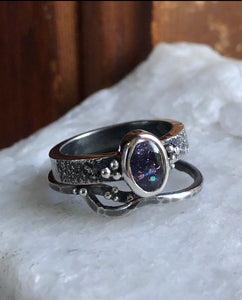 Iolite Cosmic Stack set ~Size 7.25-7.5