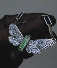 Load image into Gallery viewer, Tourmaline Moth Necklace
