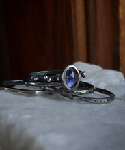 Load image into Gallery viewer, Sapphire Ring Stack ~Size 7.25