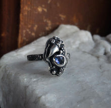 Load image into Gallery viewer, Sapphire Oceanic ring ~ size 7-7.25
