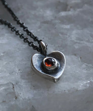 Load image into Gallery viewer, Teeny Garnet Heart Charm