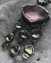 Load image into Gallery viewer, 🪷Mothers day Sale! Cascade Pendant~ Rose Quartz + Tourmaline