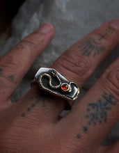 Load image into Gallery viewer, Coffin Serpent Signet Style Ring~ size 7