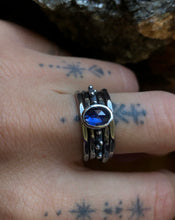 Load image into Gallery viewer, Sapphire Ring Stack ~Size 7.25
