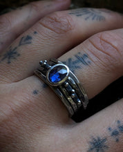 Load image into Gallery viewer, Sapphire Ring Stack ~Size 7.25
