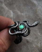 Load image into Gallery viewer, Tourmaline Serpent Ring ~ size 5.5