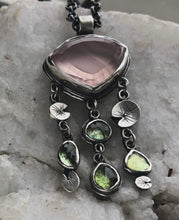 Load image into Gallery viewer, 🪷Mothers day Sale! Cascade Pendant~ Rose Quartz + Tourmaline