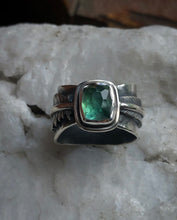Load image into Gallery viewer, Tourmaline Feather Ring ~ Size 6