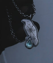 Load image into Gallery viewer, Snowscape Raven + Tourmaline