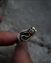 Load image into Gallery viewer, Coffin Serpent Signet Style Ring~ size 7