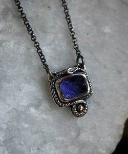 Iolite Snake Pendant