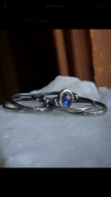 Load image into Gallery viewer, Sapphire Ring Stack ~Size 7.25