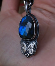 Load image into Gallery viewer, Morpho Butterfly Pendant~ Labradorite