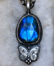 Load image into Gallery viewer, Morpho Butterfly Pendant~ Labradorite