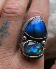 Load image into Gallery viewer, Morpho Butterfly Ring ~Labradorite Size 7.5-7.75
