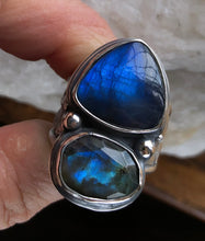 Load image into Gallery viewer, Morpho Butterfly Ring ~Labradorite Size 7.5-7.75