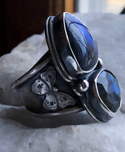 Load image into Gallery viewer, Morpho Butterfly Ring ~Labradorite Size 7.5-7.75