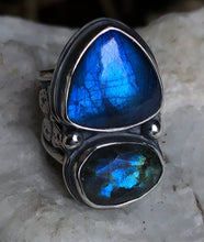 Load image into Gallery viewer, Morpho Butterfly Ring ~Labradorite Size 7.5-7.75