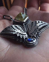 Load image into Gallery viewer, Canadian Swallowtail Necklace~ Quartz +Sapphire