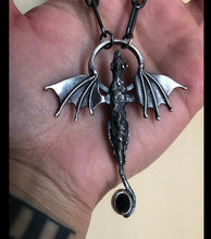 Load image into Gallery viewer, Dragon &amp; Black Fire opal pendant
