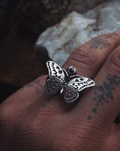 Load image into Gallery viewer, Rice Paper Butterfly Ring ~ Size 7- 7.25