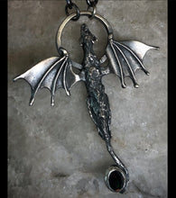 Load image into Gallery viewer, Dragon &amp; Black Fire opal pendant