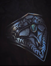 Load image into Gallery viewer, Luna Moth Wrist Cuff~ Size Small to Medium~ Tourmaline + Diamond