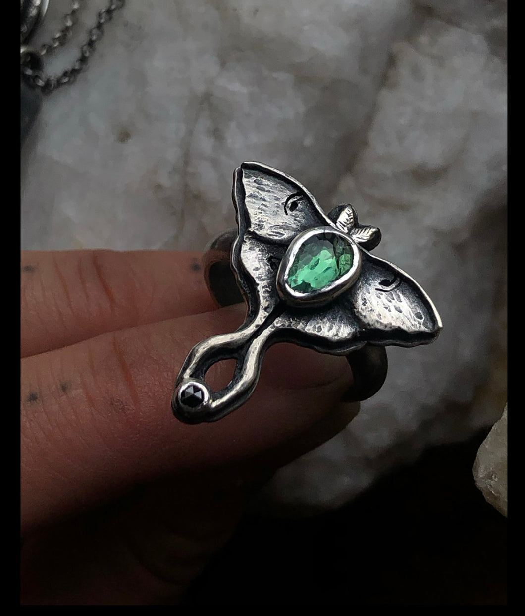 Luna Moth Ring size 7-7.25