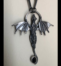 Load image into Gallery viewer, Dragon &amp; Black Fire opal pendant