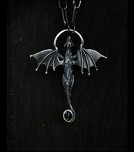 Load image into Gallery viewer, Dragon &amp; Black Fire opal pendant