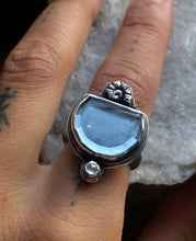 Load image into Gallery viewer, Goshanite &amp; Diamond Shell ring ~ Size 6-6.25