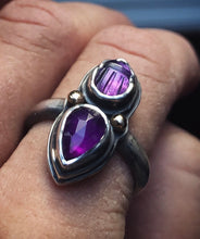 Load image into Gallery viewer, Amunet ~ Amethyst Scarab Ring sz 8