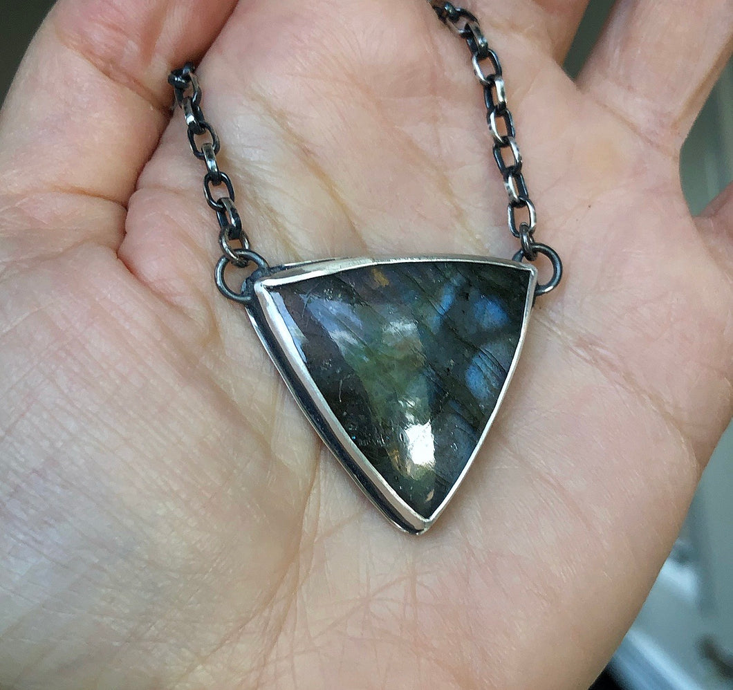 Triangle Labradorite Necklace~