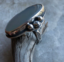Load image into Gallery viewer, Snowstorm ~ Moonstone &amp; Diamond Ring sz 7.75