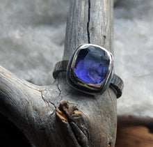 Load image into Gallery viewer, Iolite Stacking Ring 7.25-7.5