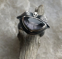 Load image into Gallery viewer, Memento Mori Ring Size 7-7.25 ~ Tourmaline