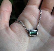 Load image into Gallery viewer, Green Tourmaline Mini Charm Necklace
