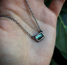 Load image into Gallery viewer, Green Tourmaline Mini Charm Necklace