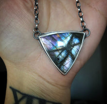 Load image into Gallery viewer, Triangle Labradorite Necklace~