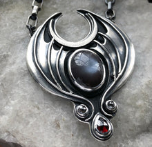 Load image into Gallery viewer, Dark Matter~ Moonstone Diamond &amp; Garnet