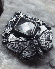 Load image into Gallery viewer, Hawkmoth + Quartz + Diamond Floral Necklace