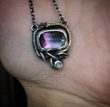 Load image into Gallery viewer, Pink &amp; Grey Diamond Necklace