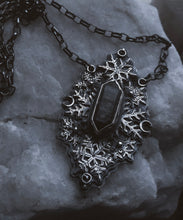 Load image into Gallery viewer, Black Snowflake Necklace