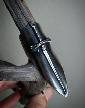 Load image into Gallery viewer, Diamond Sword Ring ~ Size 7