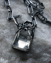 Load image into Gallery viewer, Quartz Spider Lock + Paperclip Chain