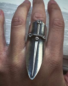Diamond Sword Ring ~ Size 7
