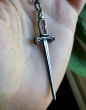 Load image into Gallery viewer, Pink Tourmaline &amp; Diamond Sword~