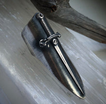 Load image into Gallery viewer, Diamond Sword Ring ~ Size 7