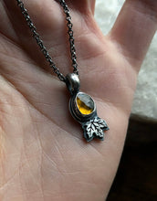 Load image into Gallery viewer, Maple Leaf Tourmaline Charm Necklace